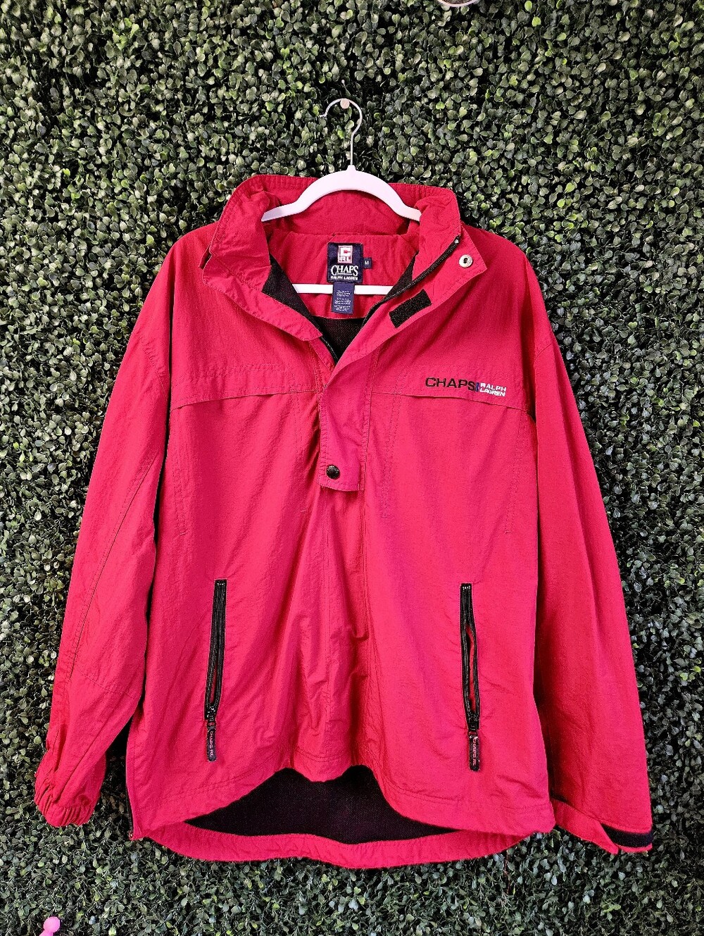 Mens Medium Chaps Ralph Lauren Windbreaker Jacket